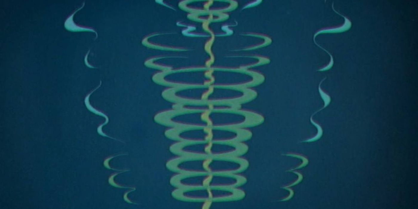 A scene showing the music as a literal character in Fantasia.