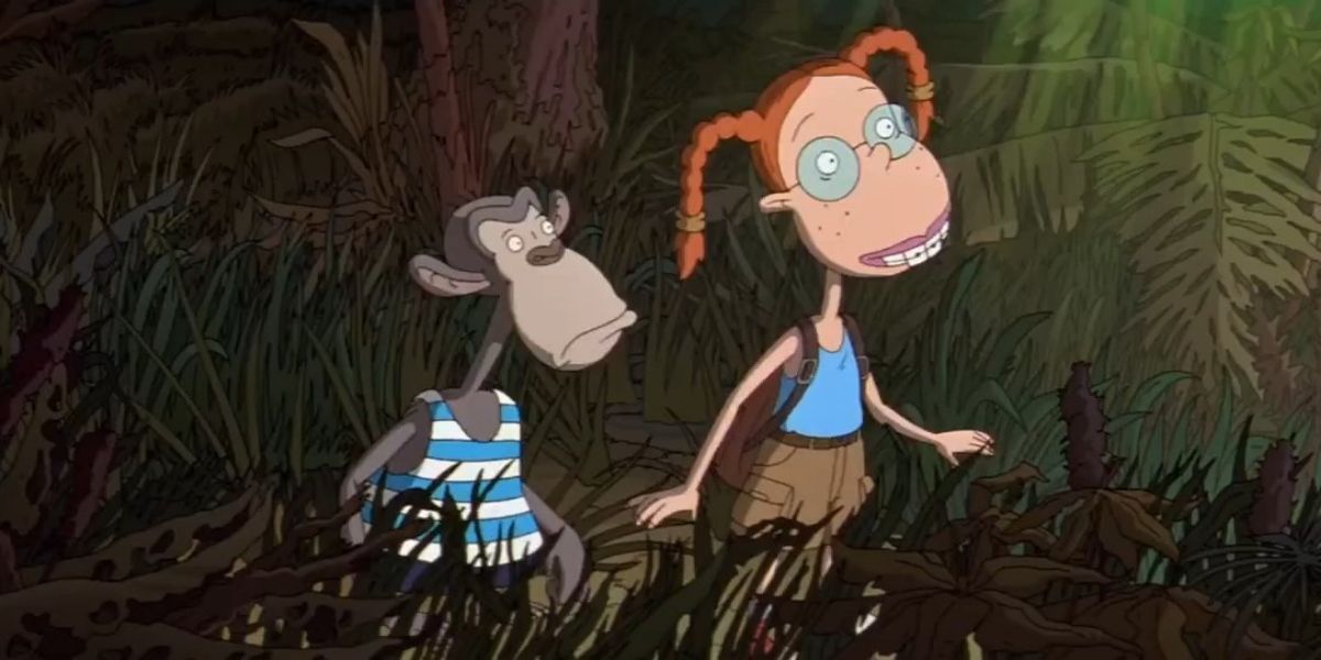 Eliza and Dawin walking in the grass in The Wild Thornberrys Movie (2002)