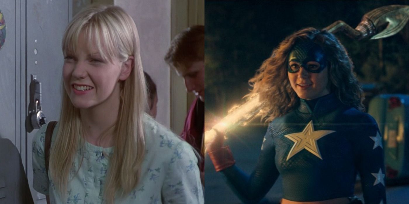 A split image of Laura Harris as Marybeth in The Faculty and Brec Bassinger as Stargirl