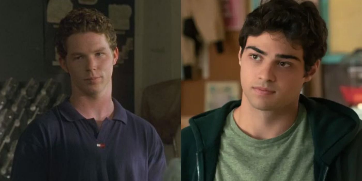 A split image depicts Shawn Hatosy as Stan in The Faculty and Noah Centineo as Peter in To All The Boys
