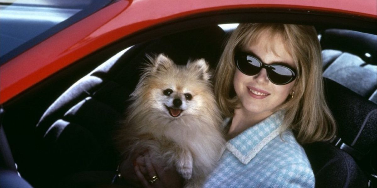 Nicole Kidman with dog Walter in To Die For