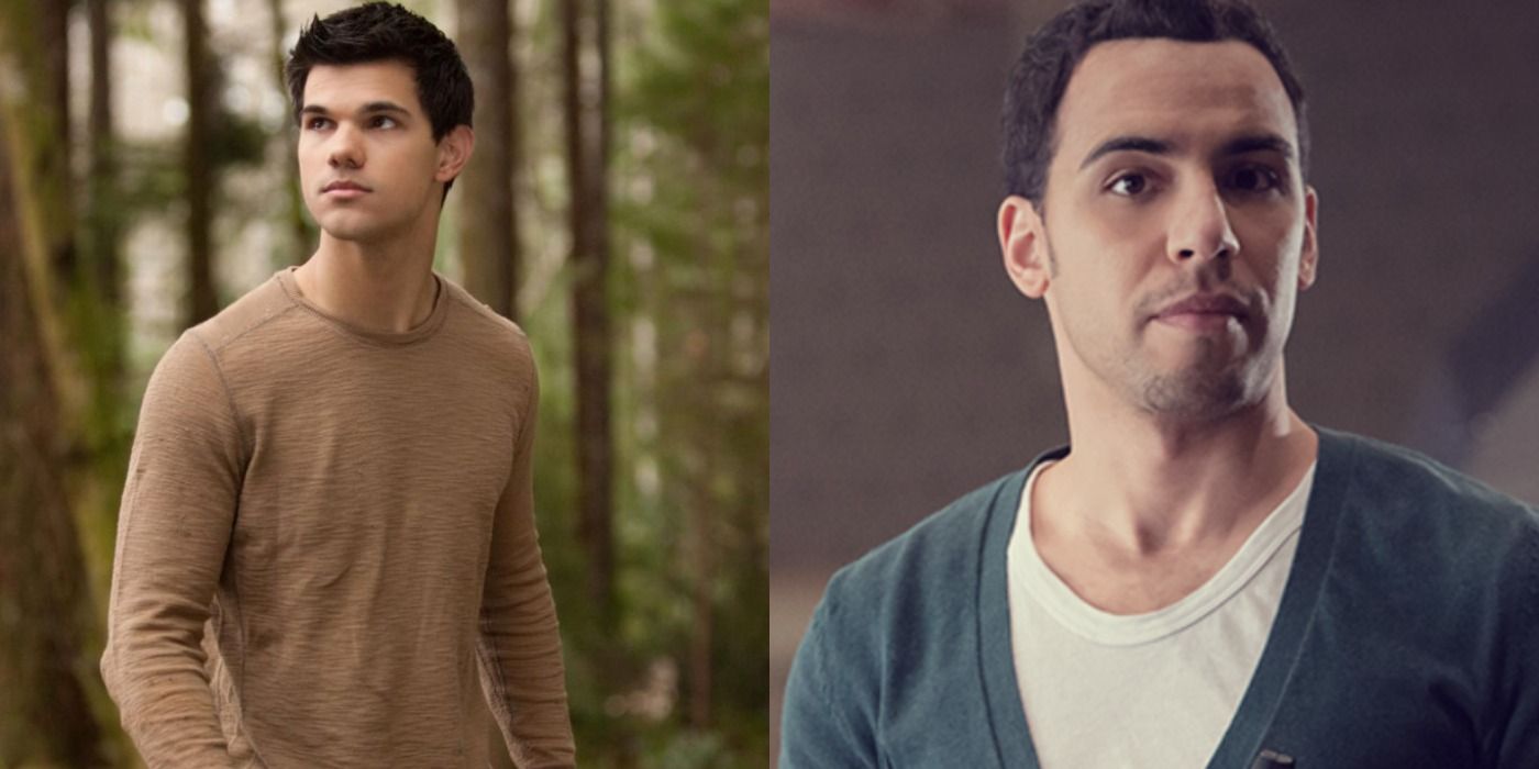 Split image showing Jacob in Twilight, and Jose in Fifty Shades of Grey