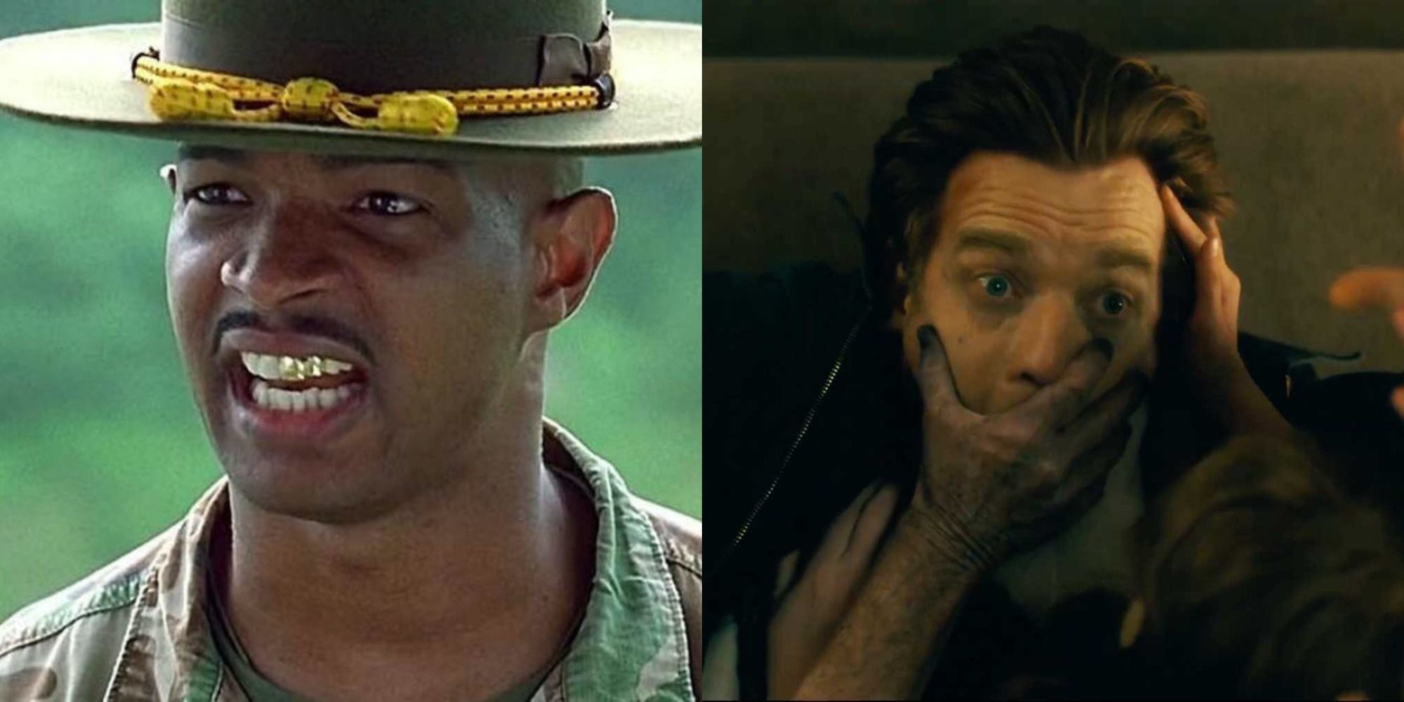 Two side by side images from Major Payne and Doctor Sleep