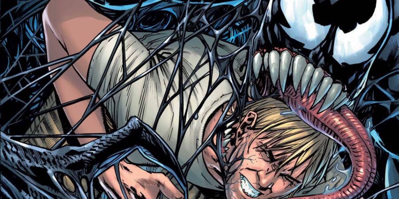 Venom 3 Cover showing the symbiote wrestling with Dylan Brock