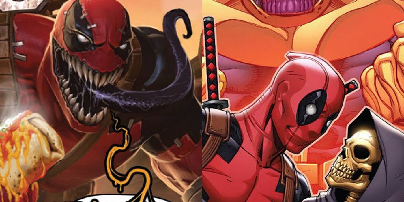 Venompool and Deadpool with Lady Death.