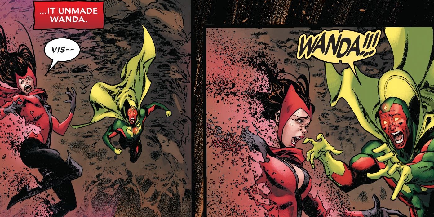 Vision watches Scarlet Witch disappear