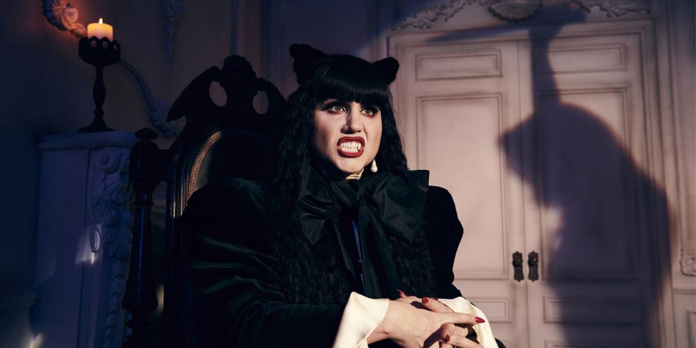 Nadja bares her fangs in What We Do in the Shadows.