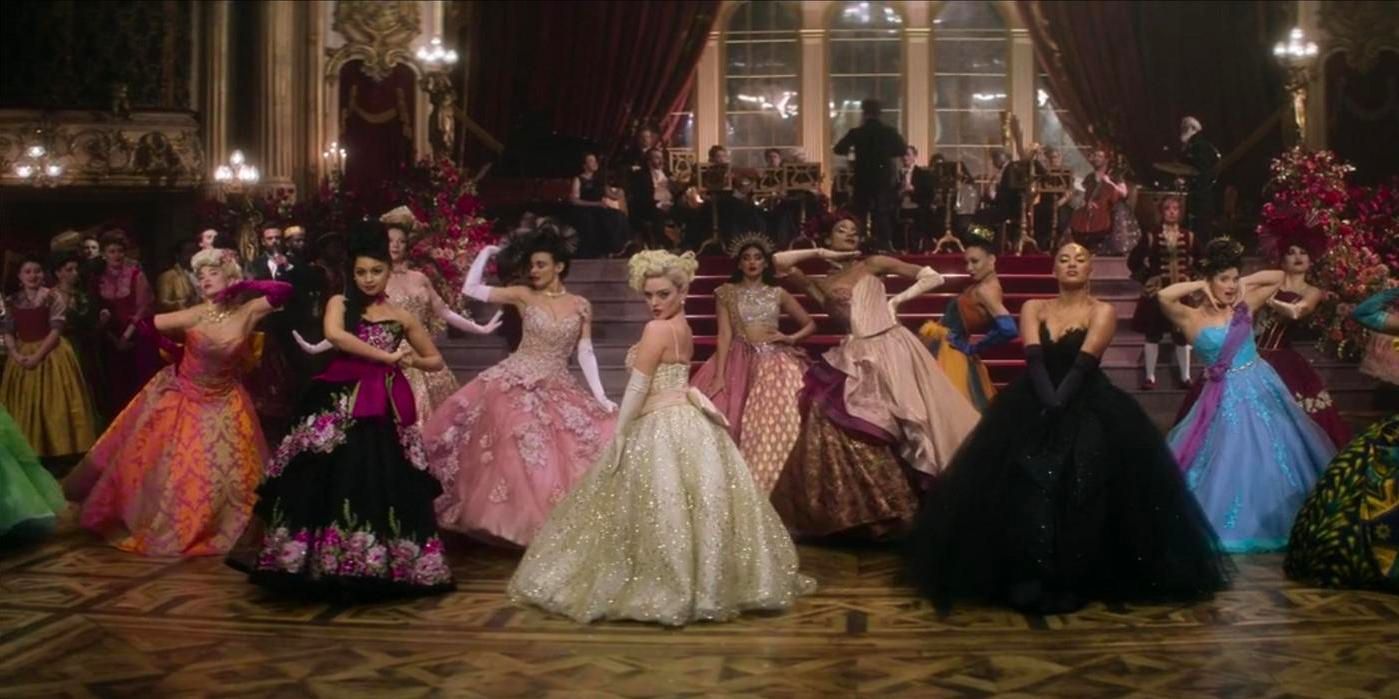 Women in dresses perform Whatta Man in Cinderella 2021
