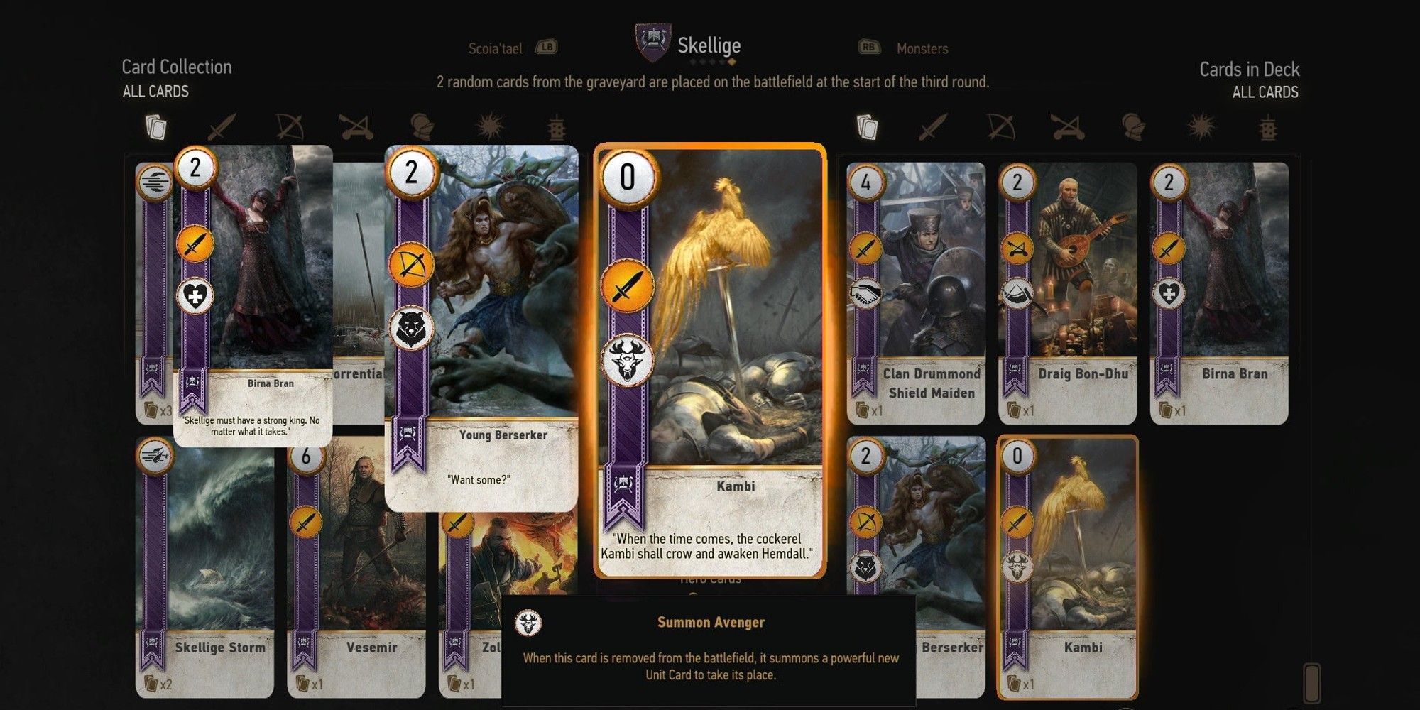 Gwent Card Deck in The Witcher 3