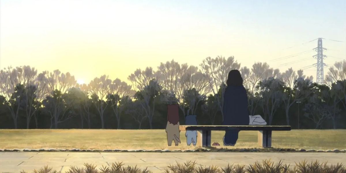 The family from Wolf Children at the park.