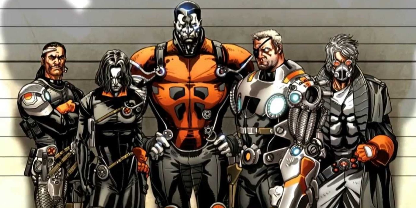 X-Force in police line up from cover of Cable And X-Force #1.