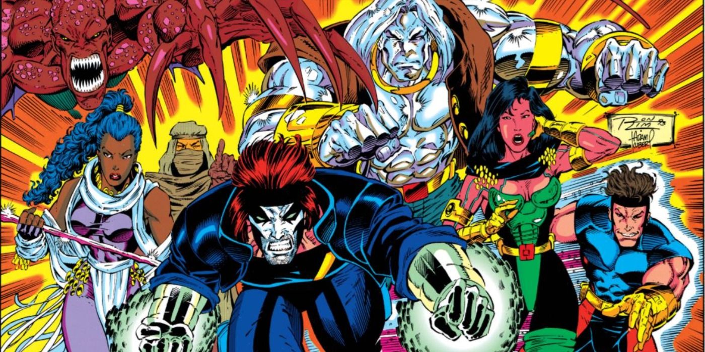 X-Men 2099 rush into battle in Marvel Comics.