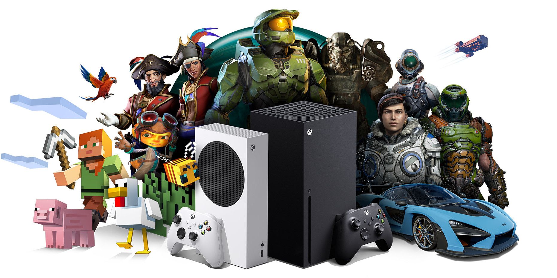 Xbox Games Lineup with Series X and S consoles