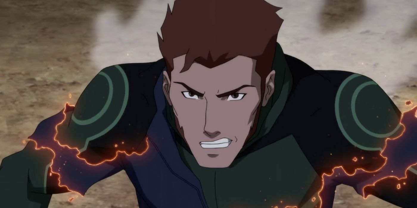 Geo-Force looking angry in Young Justice