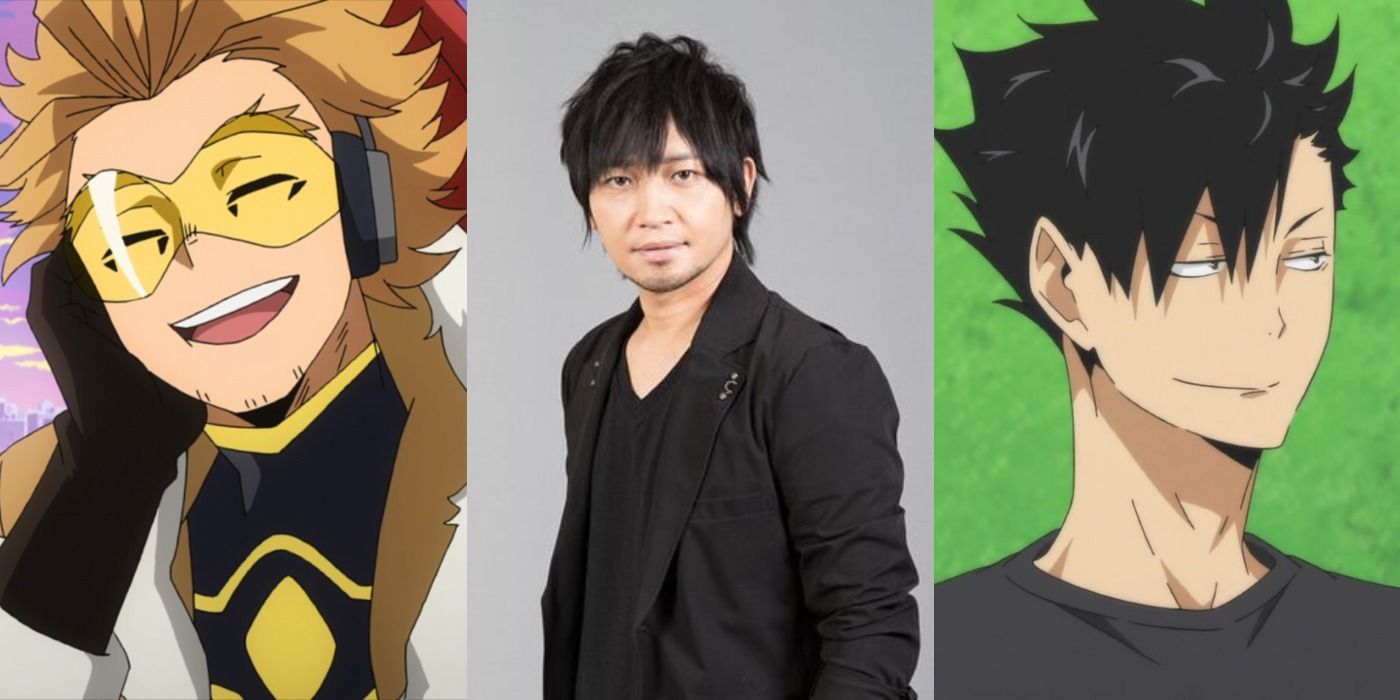 Split iamge of Yuichi Nakamura and some of the anime characters he voices.