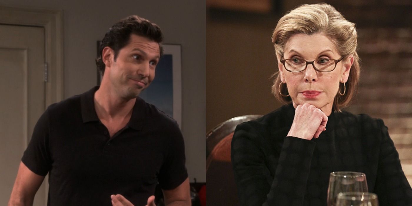 Split image showing Zack Johnson and Beverly Hofstadter in The Big Bang Theory