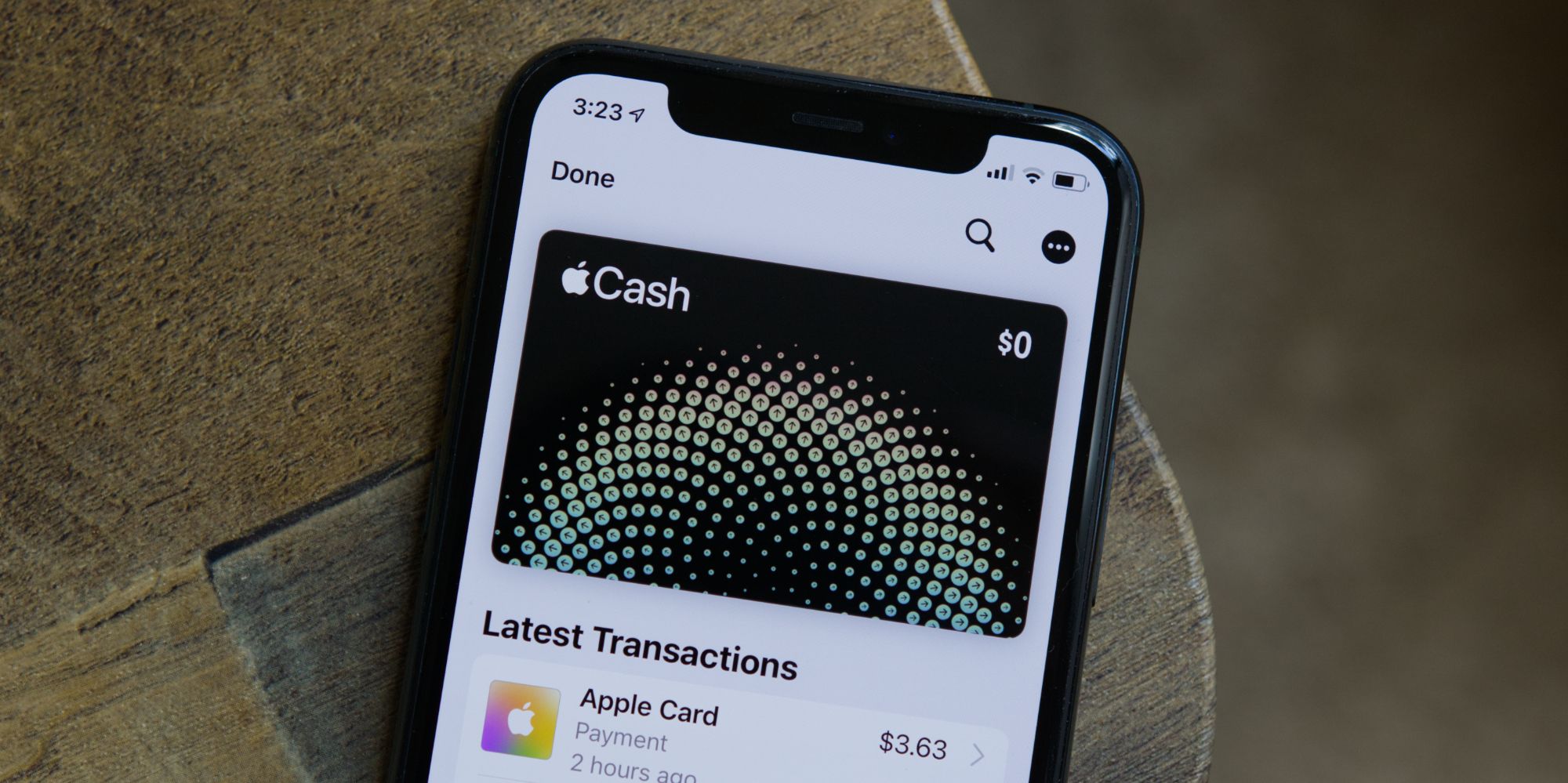 Apple Cash card in the Apple Wallet app