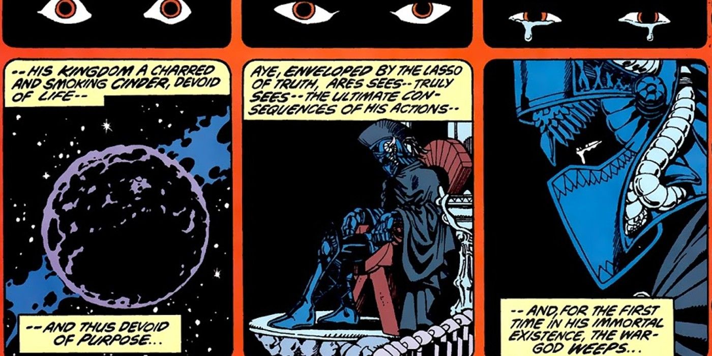 ares weeps wonder woman