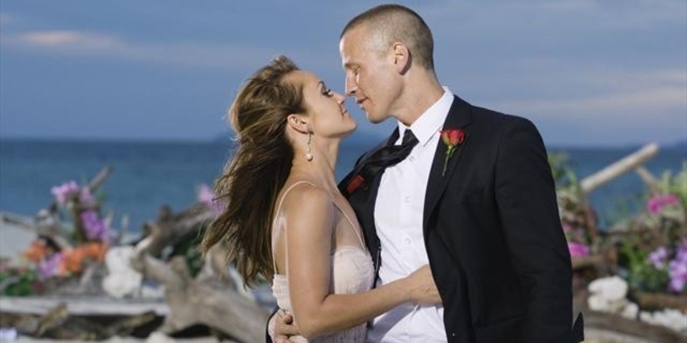 JP and Ashley on their wedding day after winning The Bachelorette.