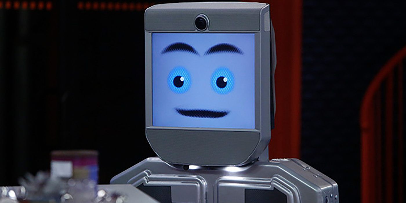 Sam as a robot on Big Brother.