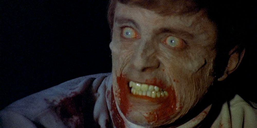 Andy flashes teeth as a zombie in Deathdream