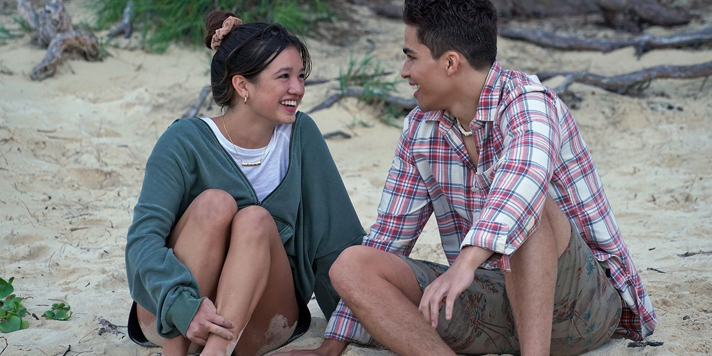 Lahela and Walter share a moment on the beach in Doogie Kameāloha, M.D.