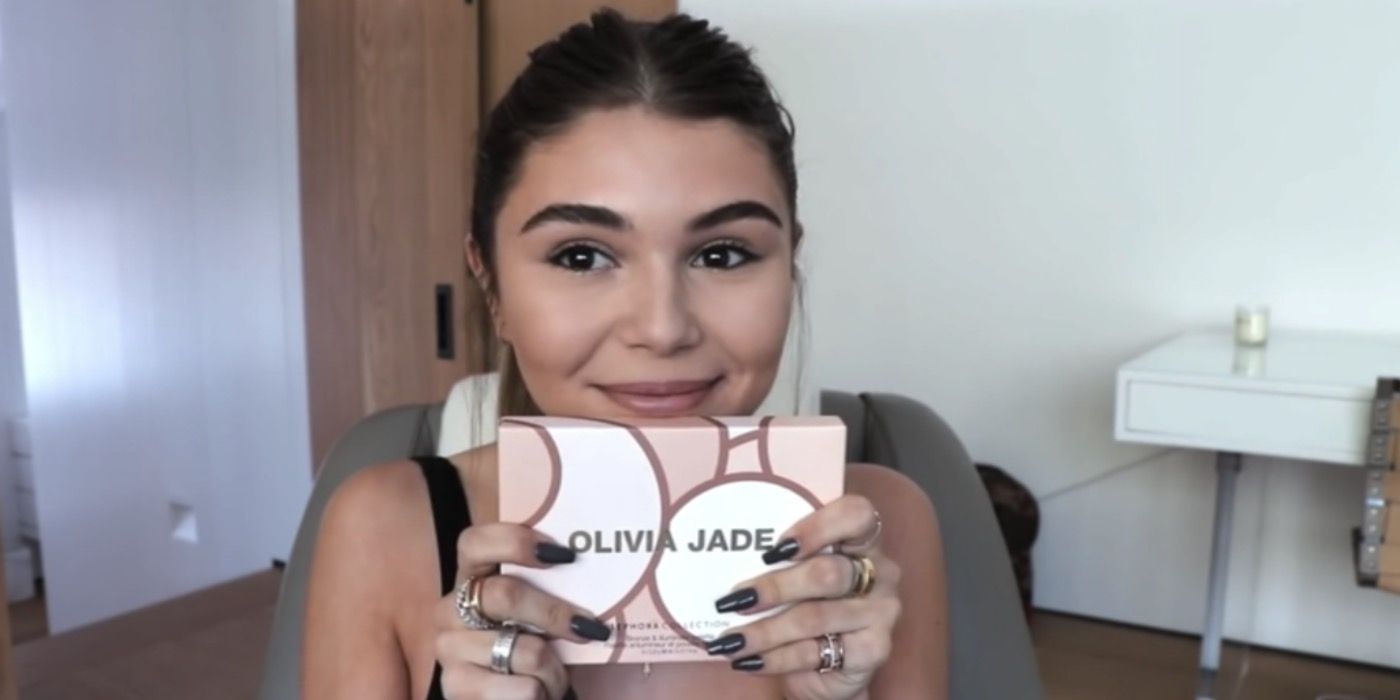 Olivia Jade doing a makeup tutorial on her YouTube channel