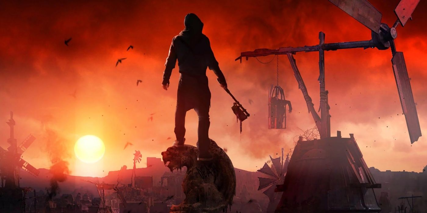 dying light 2 windmill red sky