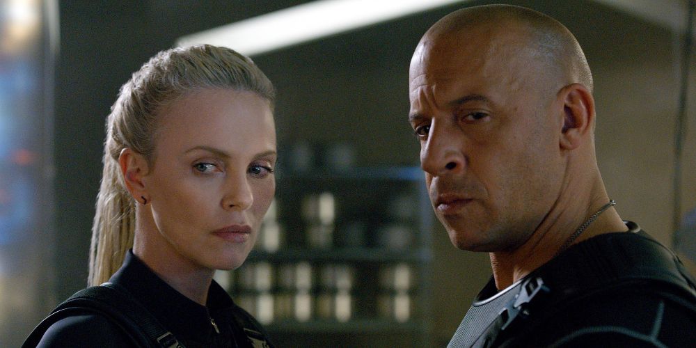 Cipher and Dom wear tactical vests in The Fate and The Furious