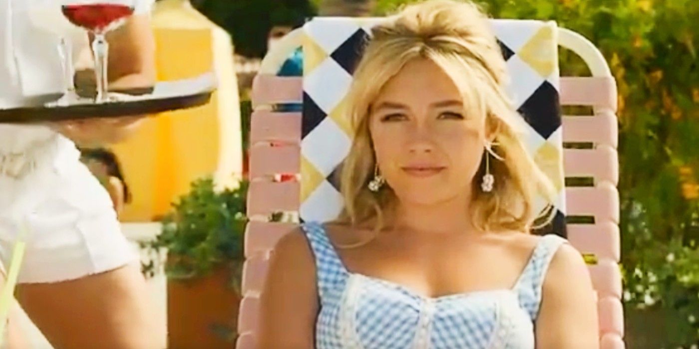 Florence Pugh sunbathing in Don't Worry Darling