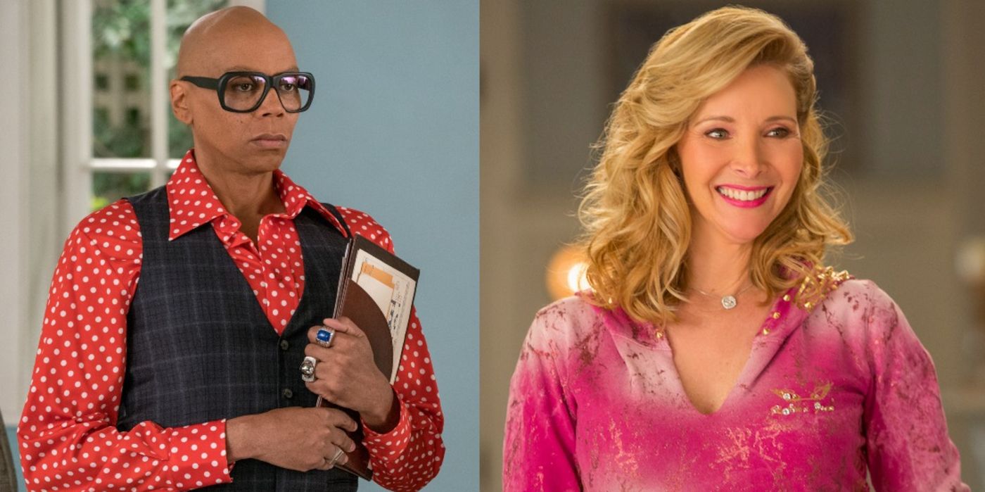RuPaul as Benjamin Le Day and Lisa Kudrow as Sheree in Grace and Frankie