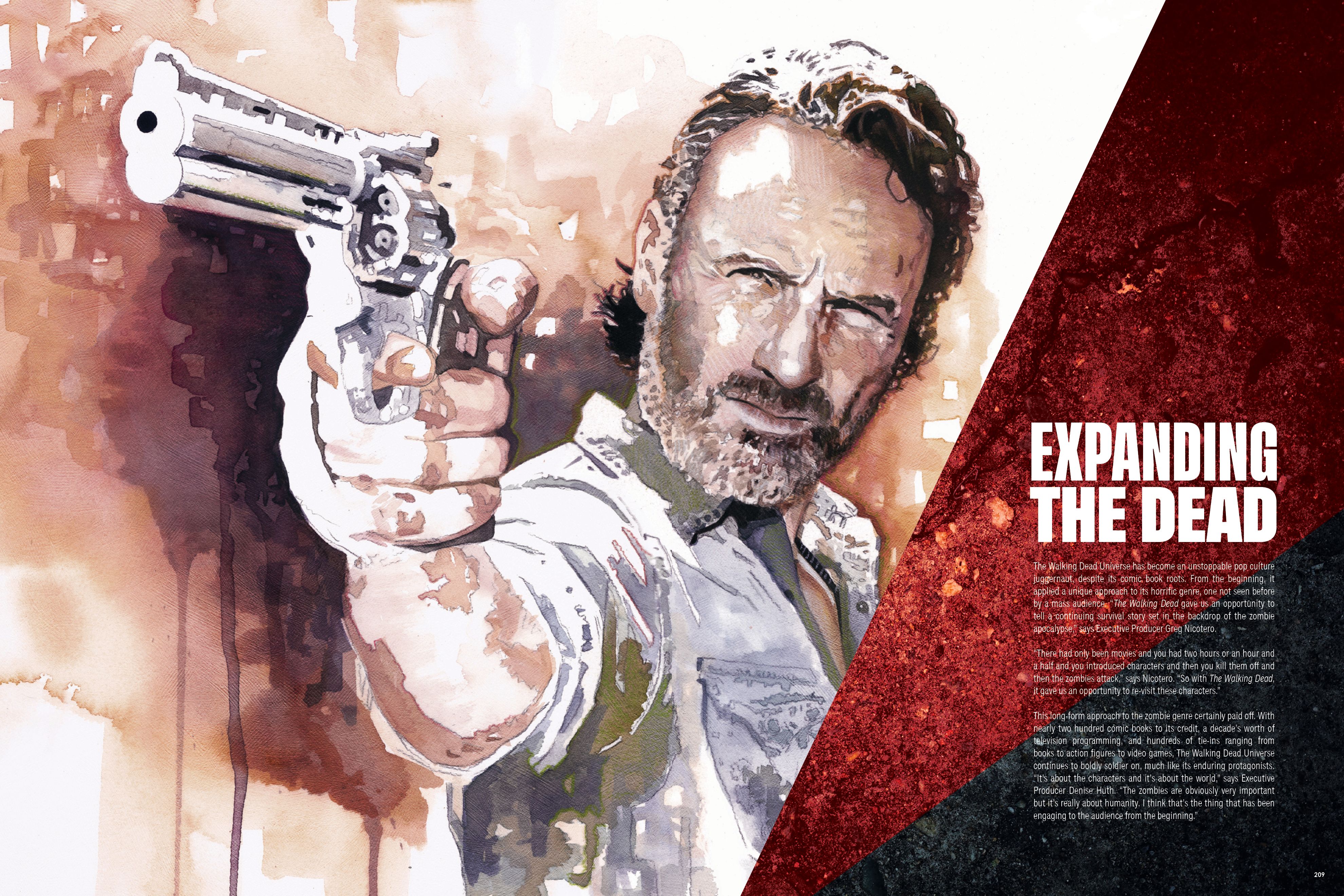 internal art of Rick Grimes in The Art of AMC’s The Walking Dead Universe.