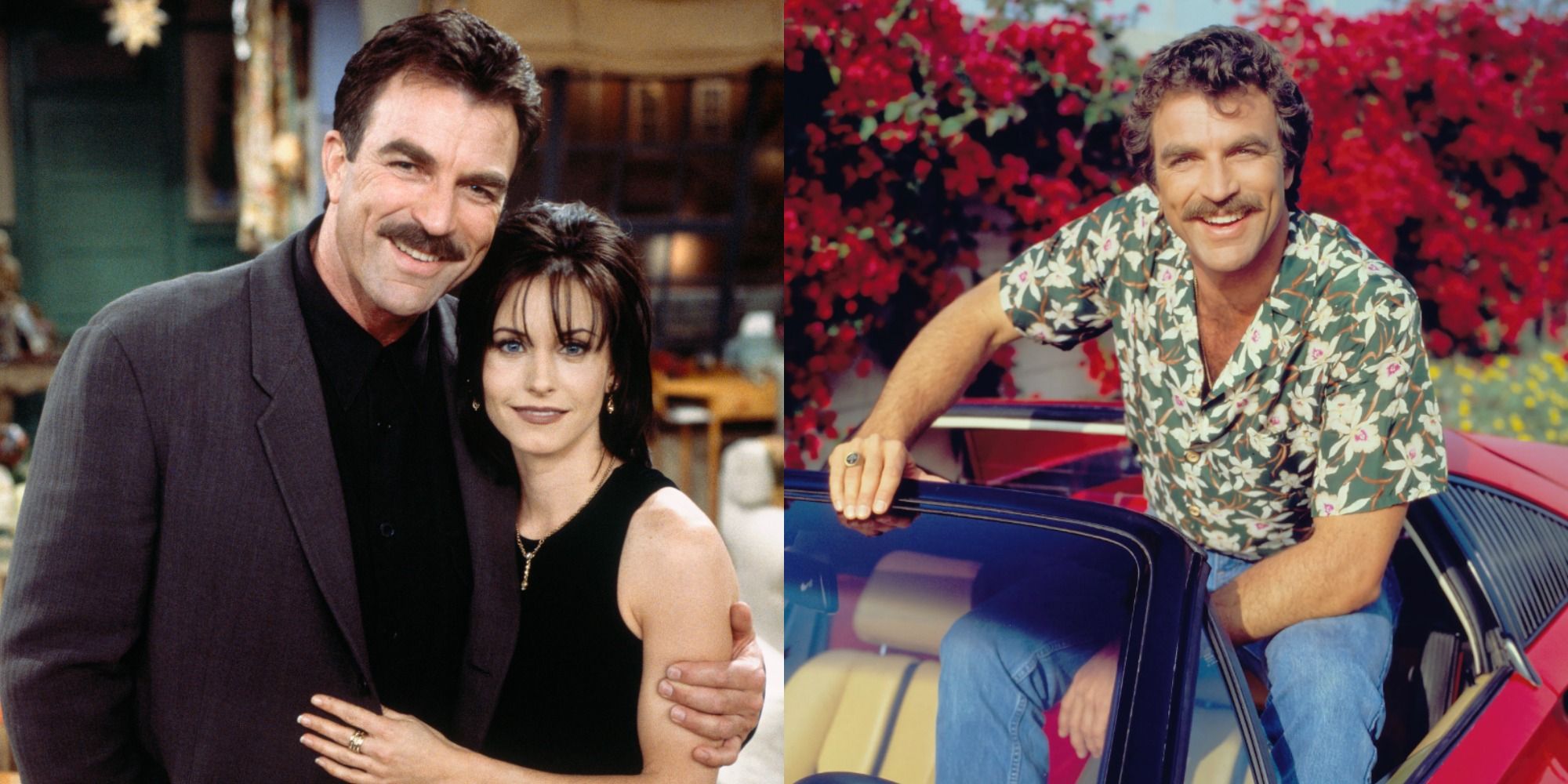 Tom Selleck in Friends and Magnum P.I.