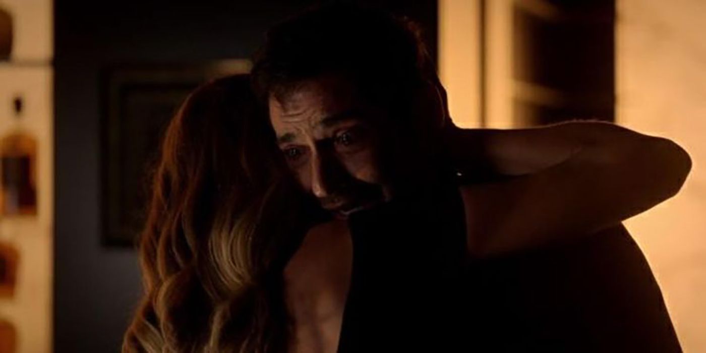 Lucifer crying, hugging his mother in Charlotte's body.