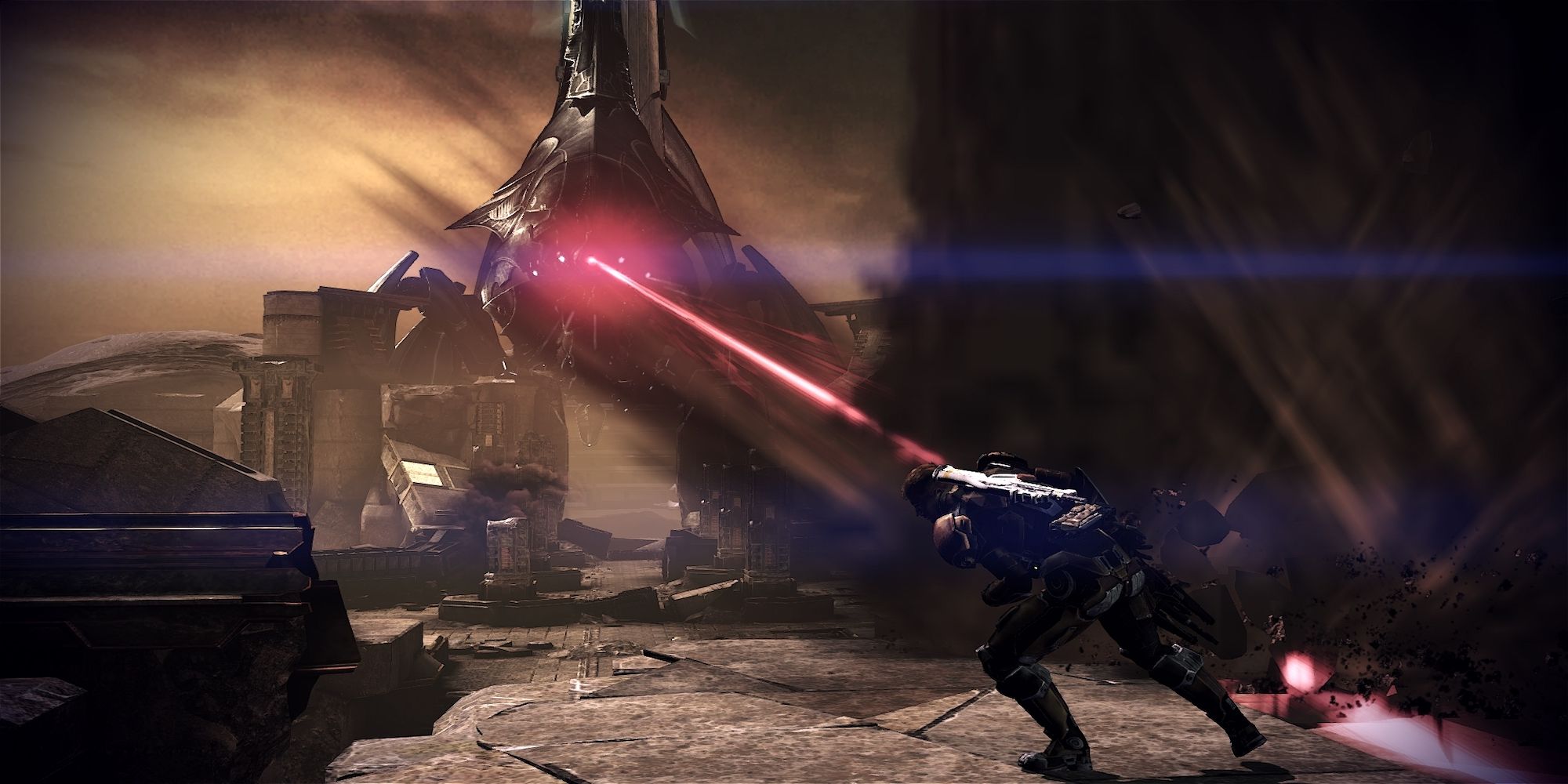 A reaper on Tuchanka in Mass Effect 3.