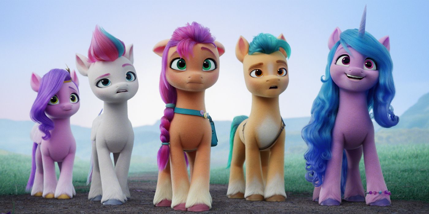 The characters walk forward in My Little Pony: A New Generation