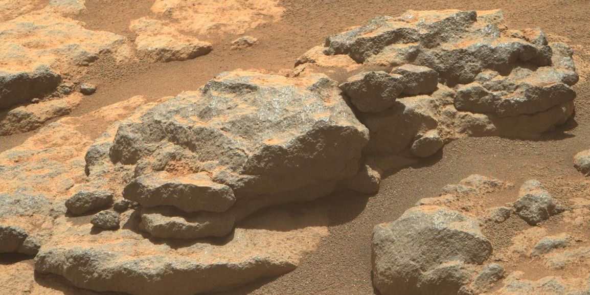 Picture of rocks on Mars, captured by NASA's Perseverance