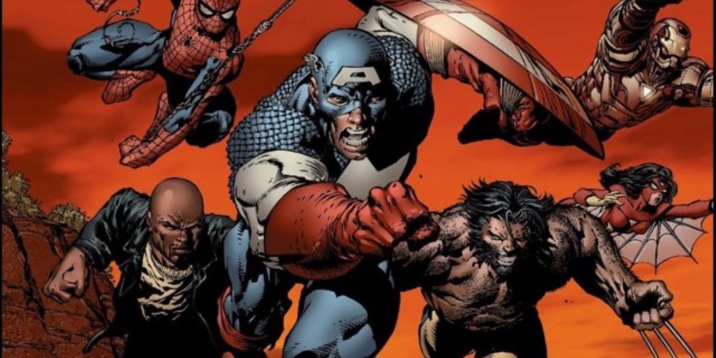 The New Avengers rush into battle in Marvel Comics.