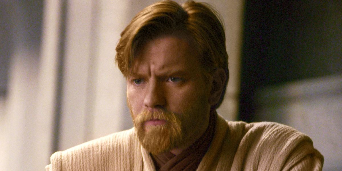 Obi-Wan Kenobi (Ewan McGregor) looking perturbed in Star Wars: Episode III - Revenge of the Sith