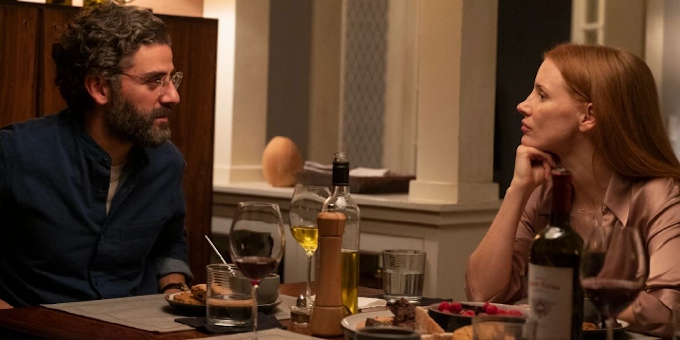 Jonathan and Mira at the dinner table in Scenes from a Marriage
