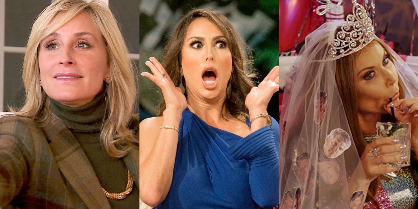 A side-by-side image of Sonja Morgan from RHONY, Kelly Dodd from RHOC and LeeAnne on RHOD