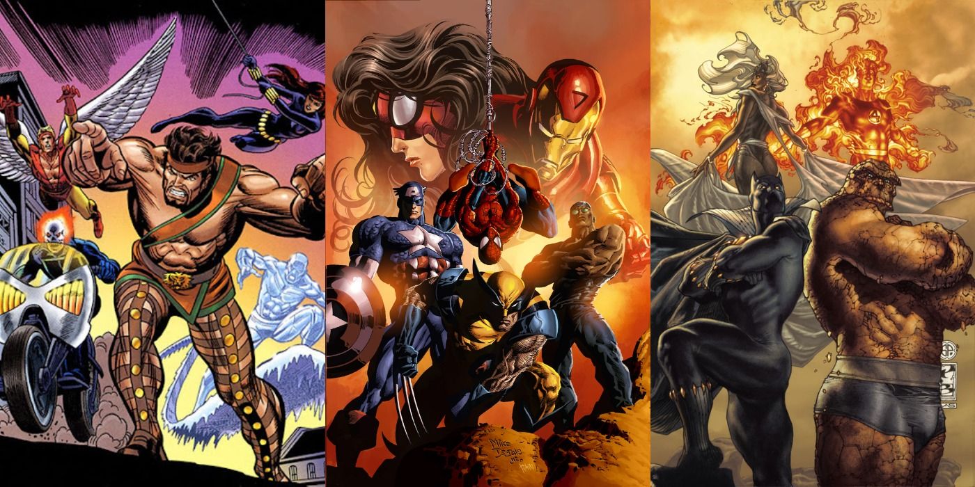 Split image of Marvel superhero teams involving mutants