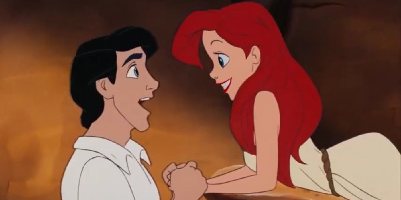 Ariel smiling at Eric in the Little Mermaid