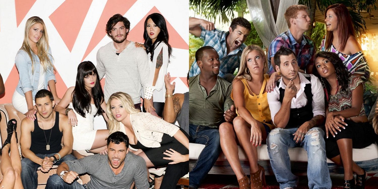 Split image of The Real World Ex-Plosion and St. Thomas casts