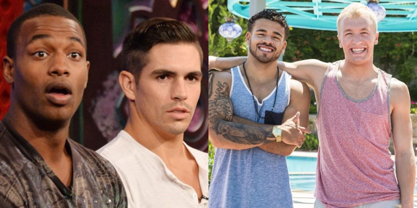 Split image of Marlon and Jordan with Cory and Mitch from The Challenge