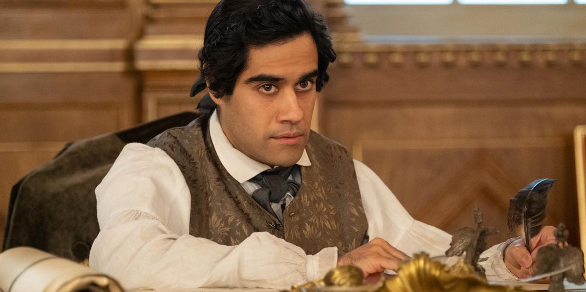Count Orlo (Sacha Dhawan) at his desk in The Great