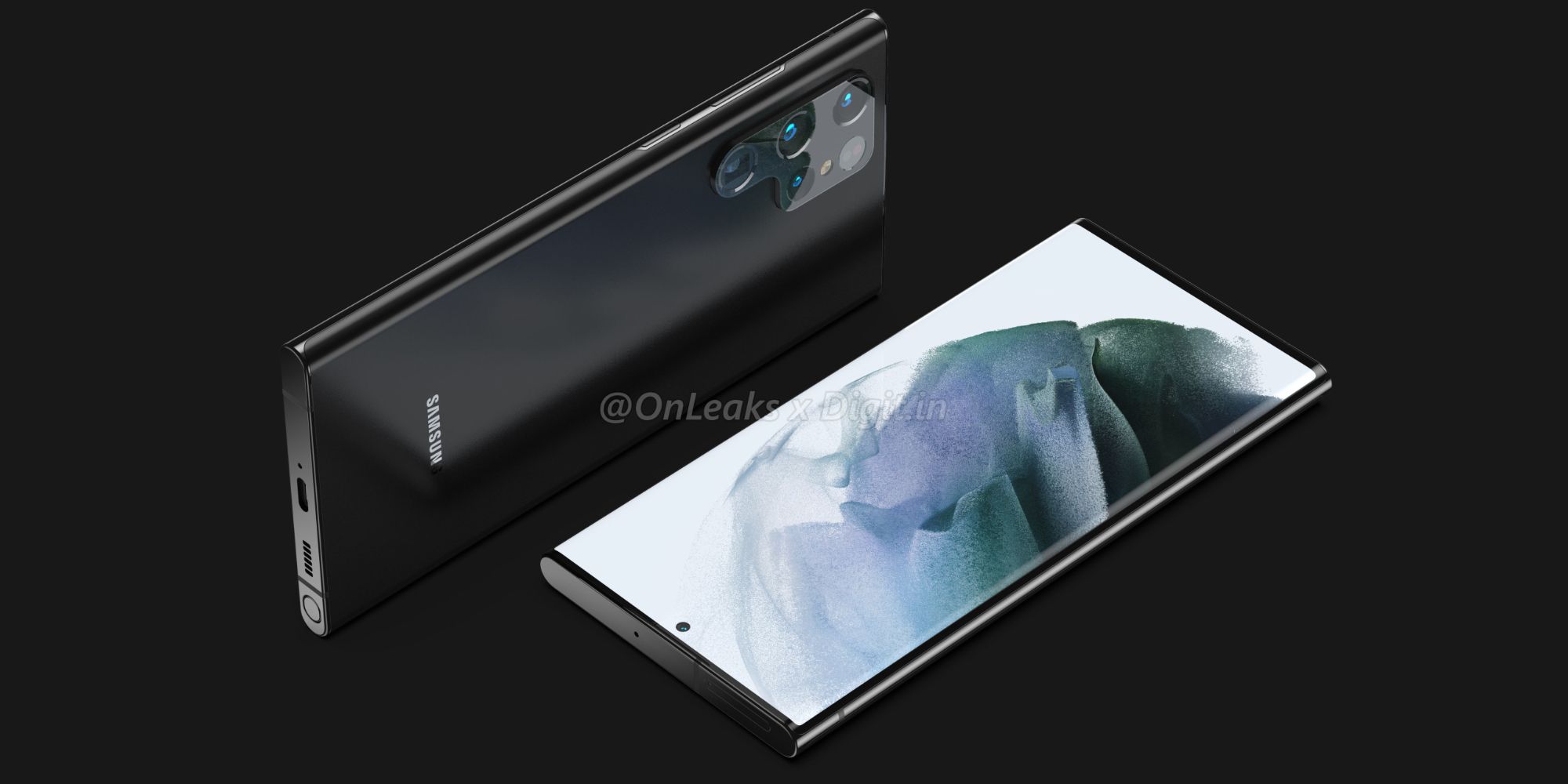 Early render of the Galaxy S22 Ultra