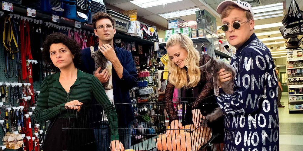 Dory, Drew, Elliot, and Portia go shopping on Search Party