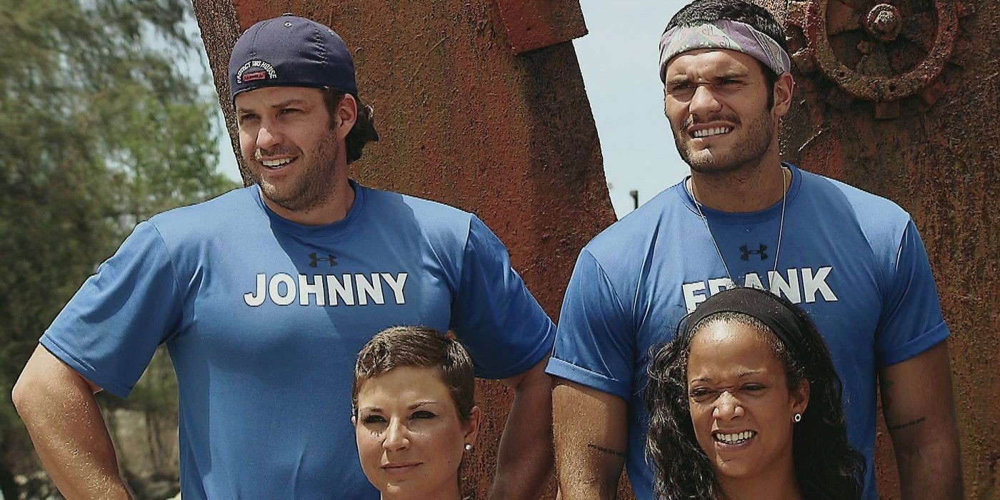 Johnny Bananas, Frank, Diem, and Aneesa in The Challenge