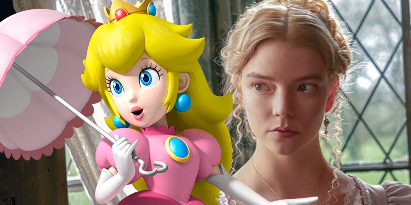 Anya Taylor-Joy and her Mario character Princess Peach